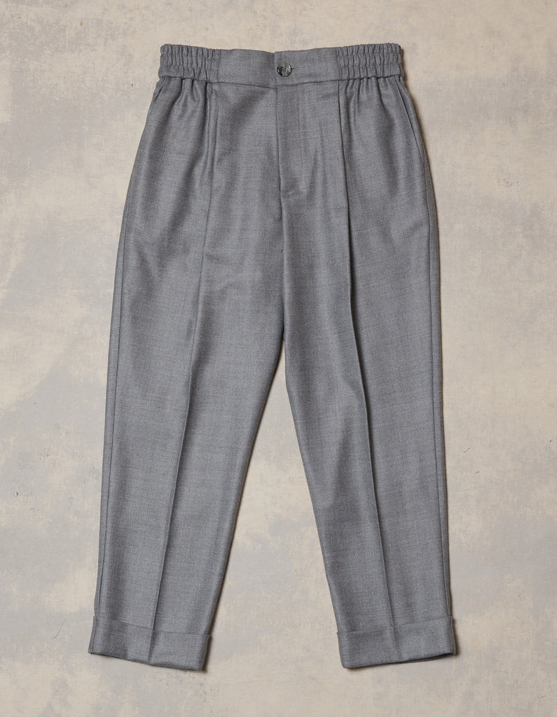 PAUL PLEATED WOOL TWILL TROUSER