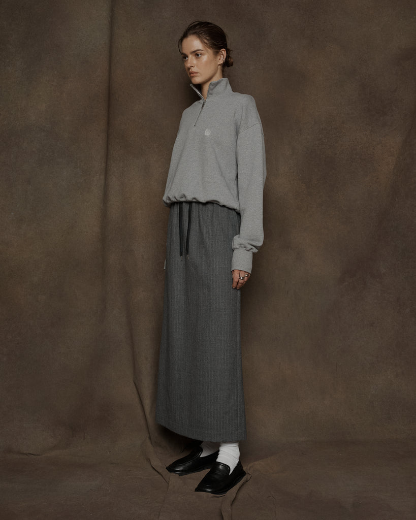 Womens Grey Pinstripe