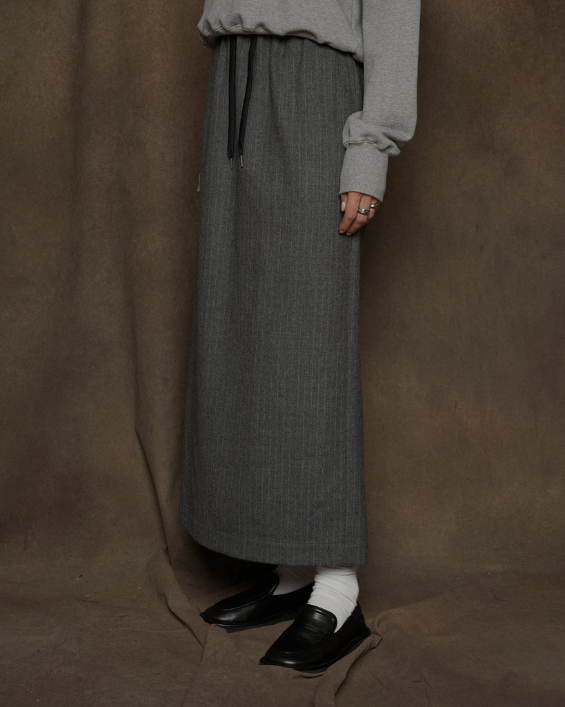 Womens Grey Pinstripe