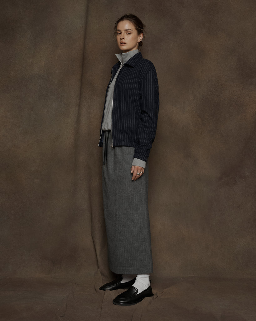 Navy Pinstripe
