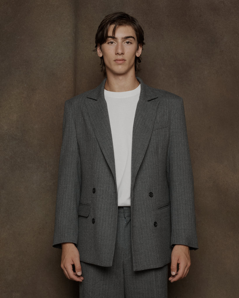Grey Pinstripe