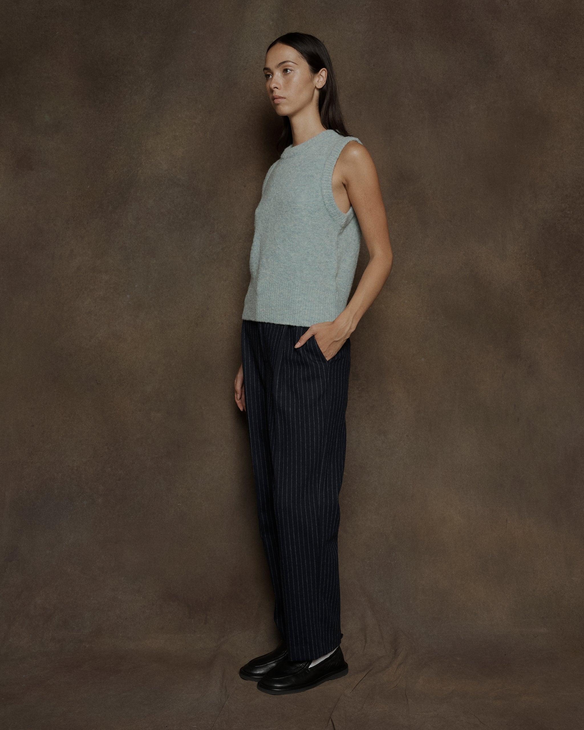 【2plan】Boucle season knit vest Boucle Knit Vest | Off White – Enza Costa